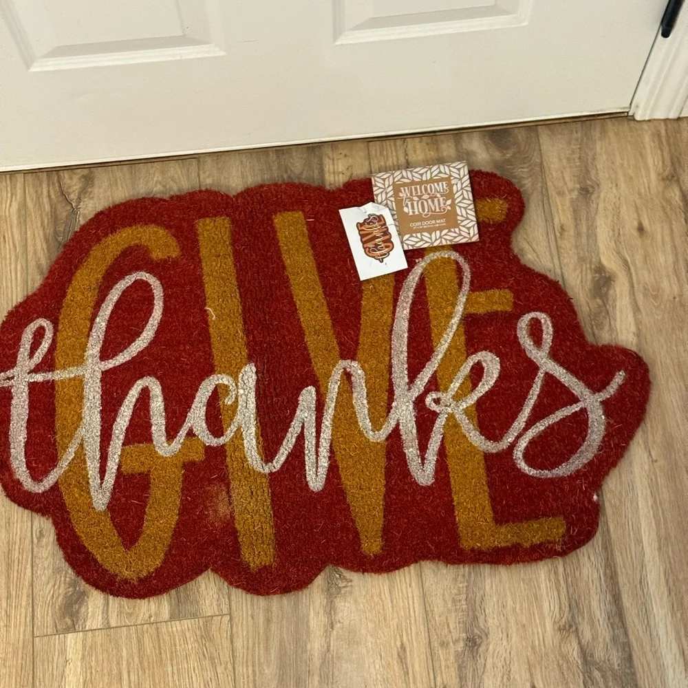 Welcome to Home ~ Give Thanks Doormat